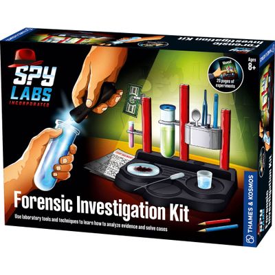 Spy Labs Inc: Forensic Investigation Kit by Thames & Kosmos | Includes Large Lab Setup to Collect & Analyze Evidence & Clues | Explore The Science of Detective Work | for Young Investigators