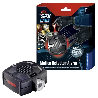 Spy Labs Inc: Motion Detector Alarm by Thames & Kosmos | Safeguard Valuables with Compact Alarm System | Essential Tools and Tricks of the Trade from The Detective Gear Experts for Young Investigators