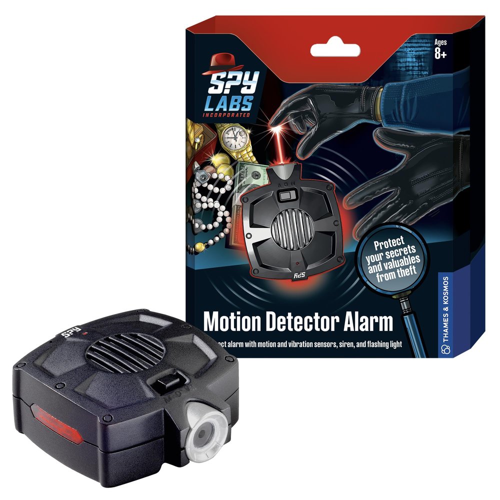 Spy Labs Inc: Motion Detector Alarm by Thames & Kosmos | Safeguard Valuables with Compact Alarm System | Essential Tools and Tricks of the Trade from The Detective Gear Experts for Young Investigators