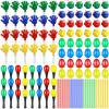 120 Pcs Musical Instruments Learning Percussion Toy Include 24 Plastic Egg Shakers 24 Hand Held Sand Hammers Maracas Rattle 24 Hand Clappers 24 Rhythm Sticks Wood Lummi Sticks 24 Finger Castanets view 1