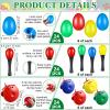 120 Pcs Musical Instruments Learning Percussion Toy Include 24 Plastic Egg Shakers 24 Hand Held Sand Hammers Maracas Rattle 24 Hand Clappers 24 Rhythm Sticks Wood Lummi Sticks 24 Finger Castanets view 2