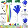 120 Pcs Musical Instruments Learning Percussion Toy Include 24 Plastic Egg Shakers 24 Hand Held Sand Hammers Maracas Rattle 24 Hand Clappers 24 Rhythm Sticks Wood Lummi Sticks 24 Finger Castanets view 3