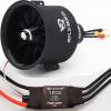 80mm EDF 12 Blades Ducted Fan with 3280-1450KV RC Brushless Motor with 120A ESC 3-6S Electric Speed Controller for RC Jet Airplane view 1