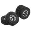 Bnineteenteam 4WD Rubber Tires Aluminum Alloy Wheel Hub for C14 C24 B14 B24 B16 B36 1/16 RC Car Upgrade Part (Silver) view 1