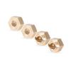 Brass Wheel Hex Hub for Traxxas 1/18 TRX4M RC Car, 12mm Front & Rear Wheel Hex Adapter 4Pcs Upgrades Parts view 1