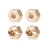 Brass Wheel Hex Hub for Traxxas 1/18 TRX4M RC Car, 12mm Front & Rear Wheel Hex Adapter 4Pcs Upgrades Parts view 2