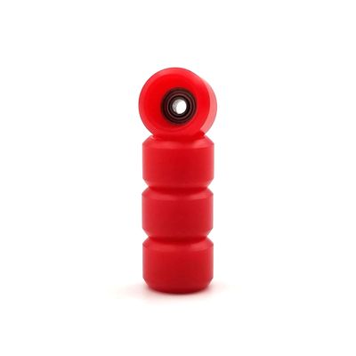 SPITBOARDS Fingerboard Pro Wheels with Real Ball Bearings, Professional CNC Polyurethane Quality, Street Wheels Shape (Red)