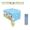 Bluey Birthday Party Supplies Bundle includes Table Cover and Happy Birthday Banner and 1 Dinosaur Sticker Sheet (2 Pack Bundle) view 1