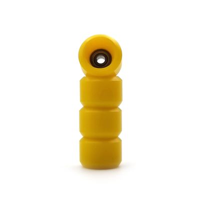 SPITBOARDS Fingerboard Pro Wheels with Real Ball Bearings, Professional CNC Polyurethane Quality, Street Wheels Shape (Yellow)