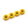 SPITBOARDS Fingerboard Pro Wheels with Real Ball Bearings, Professional CNC Polyurethane Quality, Street Wheels Shape (Yellow) view 3