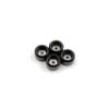 SPITBOARDS Fingerboard Pro Wheels with Real Ball Bearings, Professional CNC Polyurethane Quality, Street Wheels Shape (Black) view 2