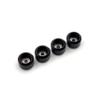 SPITBOARDS Fingerboard Pro Wheels with Real Ball Bearings, Professional CNC Polyurethane Quality, Street Wheels Shape (Black) view 3