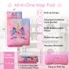 Unicorn Toddler Nap Mats for Preschool Daycare Girls Pink Cartoon Kids Sleeping Mats Toddler Slumber Bag Nap Pad with Removable Pillow for Girls Boys Kindergarten Sleepovers Travel and Camping view 2