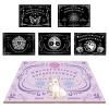 CREATCABIN Rabbit Easter Wood Spirit Board Pendulum Board Wooden Talking Boards with Planchette Dowsing Divination Spirit Hunt Metaphysical Message Decor for Wicca 11.8 x 8.3 Inch(Purple) view 4