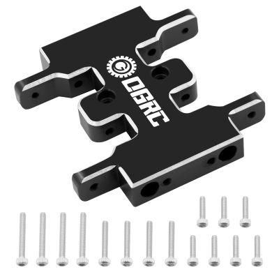 OGRC Aluminum Alloy Gearbox Mount Transmission Plate Gearbox Base Upgrade Parts for SCX24 C10 JLU Deadbolt Gladiator Bronco Axial 1/24 Crawler Car (Black)