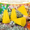 Woanger 12 Pieces Cheer Megaphone for Party Favors Sports Cheers Party Noisemaker DIY Plastic Megaphone for Sports Match Mardi Gras Outdoor Activities(Yellow) view 3