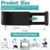 Amylove 2 Pcs Stroller Phone Holder Portable Cell Phone Holder Stand Universal Stroller Accessories for Parent Baby Toddler Cellphone Clamp with Non Slip Silicone Arm Grip(Black,Novel) view 2
