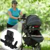 Amylove 2 Pcs Stroller Phone Holder Portable Cell Phone Holder Stand Universal Stroller Accessories for Parent Baby Toddler Cellphone Clamp with Non Slip Silicone Arm Grip(Black,Novel) view 4