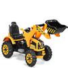 OLAKIDS Kids Ride On Excavator Digger Cart, 12V Battery Powered Construction Tractor with Working Bucket, Horn, Battery Powered Front Loader Digger for Toddlers, Pretend Play Toy Car (Orange) view 1