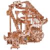 Wood Trick Wooden Marble Run Spiral Electric Motorized - Wooden 3D Puzzles for Adults to Build - 13x13 - Roller Coaster Mechanical Wooden Model Kits for Adults to Build view 1