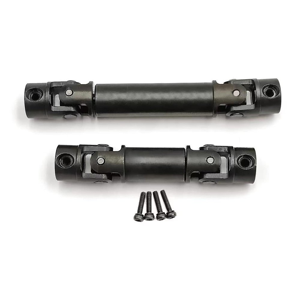 XSYGO Drive Shaft Steel Front Rear Center Driveshafts for 1/18th TRX4M Defender Bronco RC Crawler Car Upgrades (Black)