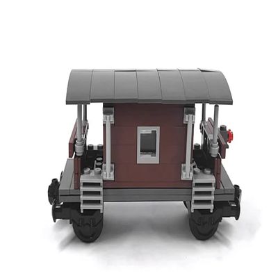 General Jim's MOC Retro Carriage Building Blocks City Train Track DIY Scene 90 Piece Modular Building Blocks Caboose Train - for All Building Levels