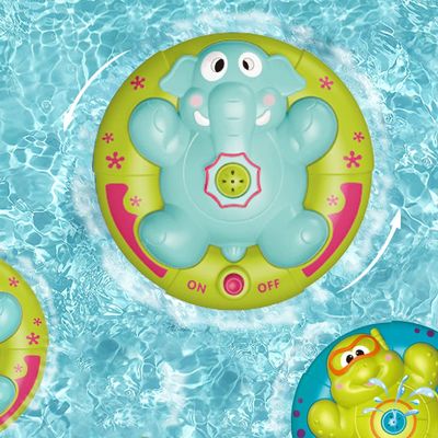 Baby Bath Toys for Toddlers, Spray Water Baby Bathtub Toy, Automatic Sprinkling and Rotating, Swimming Pool Bathroom Shower Floating Water Spraying Toys for Infant Kids Boys Girls - Elephant