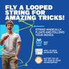 ZipString Original - As Seen on Shark Tank - Classic Rope Launcher Toy, Perfect for Kids & Adults - Fly a String Loop in The Air for Endless Tricks & Fun, Wonderment Awaits, Bold Blue view 2