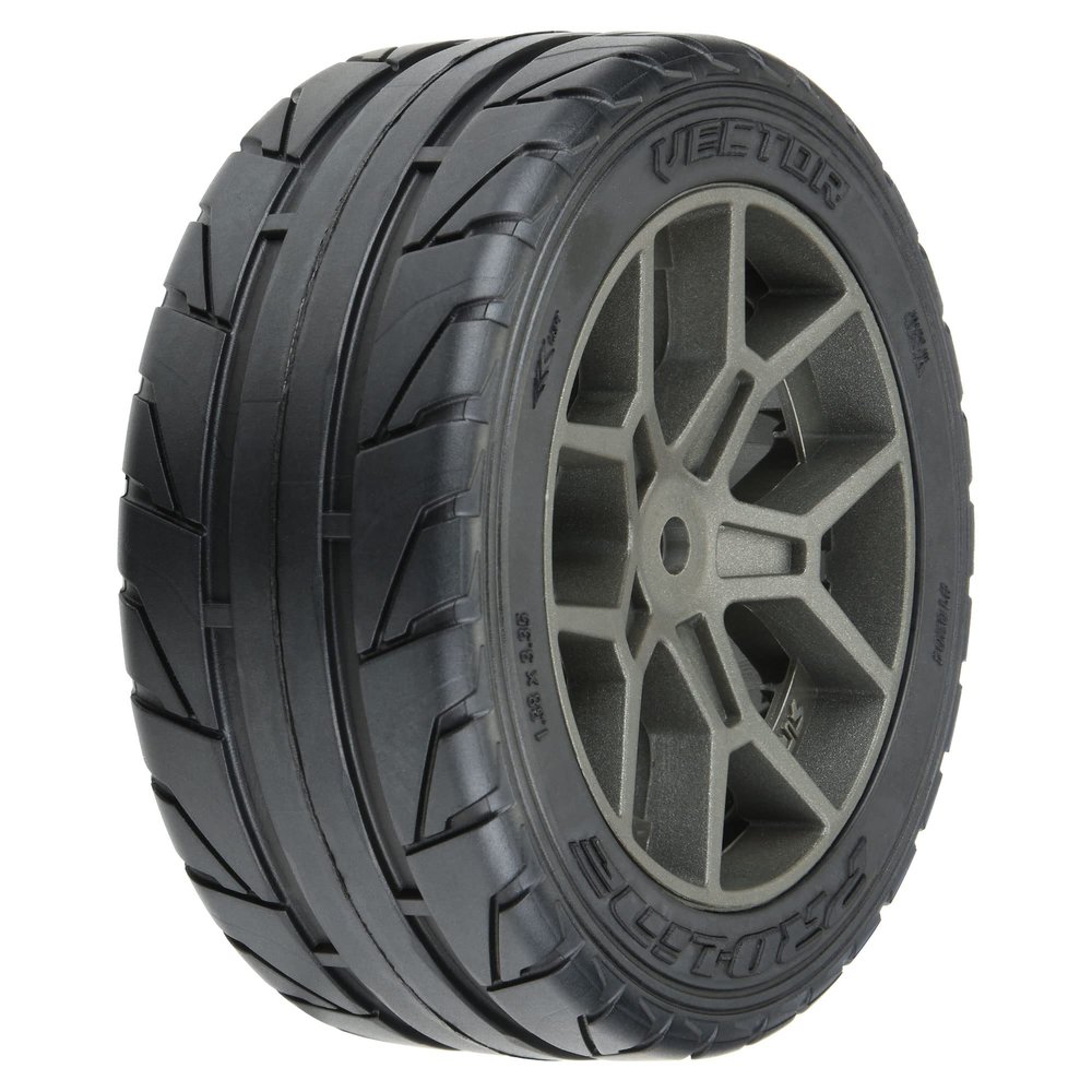 Pro-Line Racing 1/8 Vector S3 F/R 35/85 2.4 BELTED MTD 14mm Gray PRO1020410 RC Tire