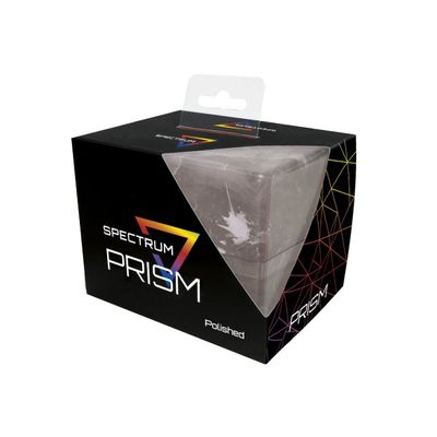 BCW Spectrum Prism Deck Case - Marble Black - 1 Pack | Secure Snap Closure Card Deck Case | Fits 100 Double-Sleeved Cards | Trading Card Deck Storage Ideal for Magic the Gathering, Pokemon, and More