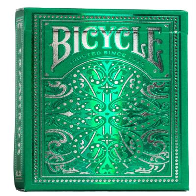 Bicycle Jacquard Premium Playing Cards, Silver and Emerald Green, 1 Deck