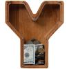 Piggy Bank for Kids Boys Girls, Wooden Large Letter Piggy Bank Alphabet Money Bank with Initial Y, Coin Bank Fun Gifts for Birthday, Christmas, Festival, Baby Shower view 2