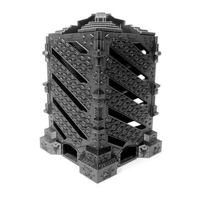 Dwarven 4 Player Druid Dice Tower Tabletop Games D&D (Black)