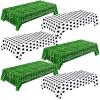 Mixweer 6 Pcs Soccer Plastic Tablecloth Party Decorations 54 x 108 Inch Disposable Plastic Table Cover for Soccer Birthday Party Decorations view 1