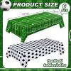 Mixweer 6 Pcs Soccer Plastic Tablecloth Party Decorations 54 x 108 Inch Disposable Plastic Table Cover for Soccer Birthday Party Decorations view 2