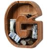 Piggy Bank for Kids Boys Girls, Wooden Large Letter Piggy Bank Alphabet Money Bank with Initial G, Coin Bank Fun Gifts for Birthday, Christmas, Festival, Baby Shower view 1