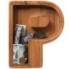 Piggy Bank for Kids Boys Girls, Wooden Large Letter Piggy Bank Alphabet Money Bank with Initial P, Coin Bank Fun Gifts for Birthday, Christmas, Festival, Baby Shower view 2
