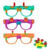 Hooqict 9 Pcs DIY Building Bricks Glasses Building Blocks Games for Kids Creative Building Block Birthday Party Favors, Carnival Party Games Supplies view 1