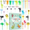 160PCS Food Picks for Kids with Storage Box, Kids Lunch Accessories for Bento Box, Animal Kids Food Picks for Picky Eater, Cute Toothpicks for Food Fruit, Fun Toddler Food Picks - BPA Free view 1