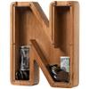 Piggy Bank for Kids Boys Girls, Wooden Large Letter Piggy Bank Alphabet Money Bank with Initial N, Coin Bank Fun Gifts for Birthday, Christmas, Festival, Baby Shower view 1