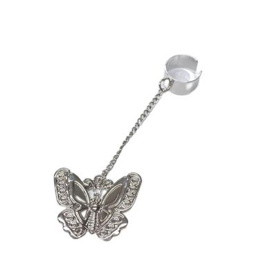 Minakute mnct Butterfly & Chain Ear Cuff (Silver) Q5347
