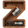 Piggy Bank for Kids Boys Girls, Wooden Large Letter Piggy Bank Alphabet Money Bank with Initial Z, Coin Bank Fun Gifts for Birthday, Christmas, Festival, Baby Shower view 2