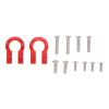 OUKENS RC Car Front Bumper Metal Aluminium Car Defender with Trailer Buckle for MN D90 D91 D96 MN99 MN99S Defender 1/12 RC Car(Red) view 3
