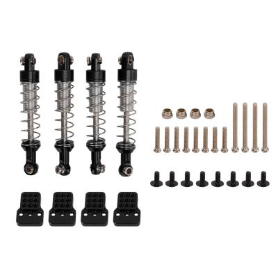 4Pcs RC Shock Absorber Set, Metal Adjustable Oil Shocks for 1/18 1/16 RC Crawler, Compatible with TRX4M, WPL C14 C24, MN D90, Axial Capra Upgrade Parts