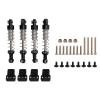 4Pcs RC Shock Absorber Set, Metal Adjustable Oil Shocks for 1/18 1/16 RC Crawler, Compatible with TRX4M, WPL C14 C24, MN D90, Axial Capra Upgrade Parts view 1