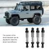 4Pcs RC Shock Absorber Set, Metal Adjustable Oil Shocks for 1/18 1/16 RC Crawler, Compatible with TRX4M, WPL C14 C24, MN D90, Axial Capra Upgrade Parts view 3