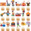 Circus Cupcake Toppers 36pcs - Carnival Party Decoration Cake Cupcake Picks for Circus Theme Birthday Party & Baby Shower view 2