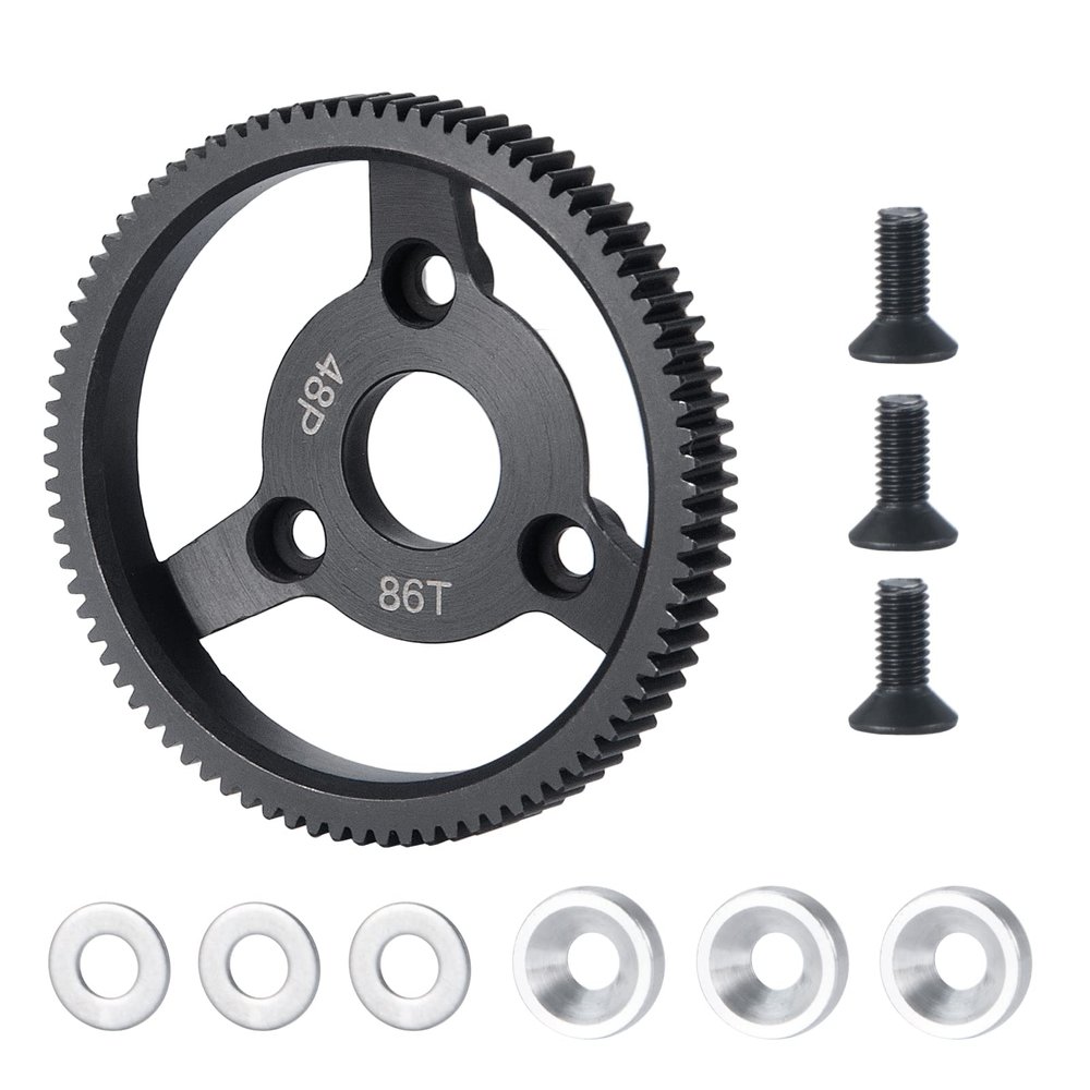 MOHERO Metal Spur Gear 48P 86T Transmission Gears for 1/10 Slash 2wd Rustler Stampede Telluride RC Car