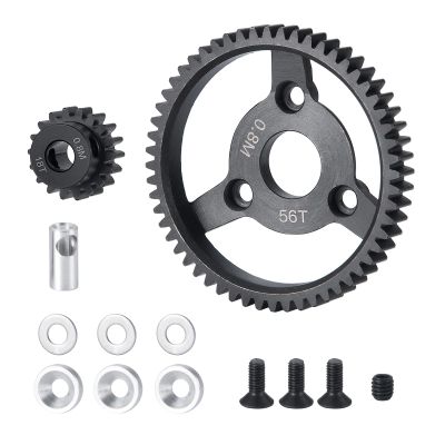 MOHERO Metal Spur Gear 32P 18T 56T Transmission Gears for 1/10 Slash 2wd Rustler Stampede Telluride RC Car