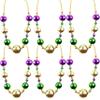 GiftExpress 6PC 44 Inch Jumbo Bead Necklace for Party Favors, Mardi Gras Festival, Parades view 1